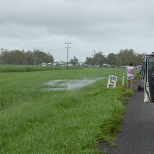Lethebrook Creek flooded  couple of kays on